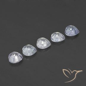 Gemme di Zaffiro Bianco bluastro naturale da 1.75 ct, Cuore, VVS-VS