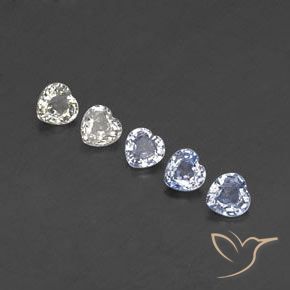 Gemme di Zaffiro Multicolore naturale da 1.49 ct, Cuore, VVS-VS