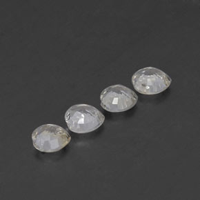 Zaffiro naturale bianco da 1,58 ct, a forma di cuore, VVS-VS