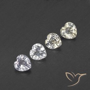 Gemme di Zaffiro Multicolore naturale da 1.35 ct, Cuore, VVS-VS