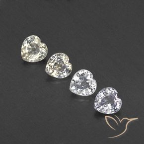 Gemme di Zaffiro Multicolore naturale da 1.35 ct, Cuore, VVS-VS