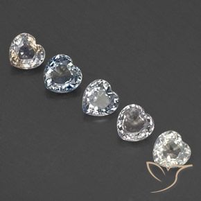 Gemme di Zaffiro Multicolore naturale da 1.60 ct, Cuore, VVS-VS