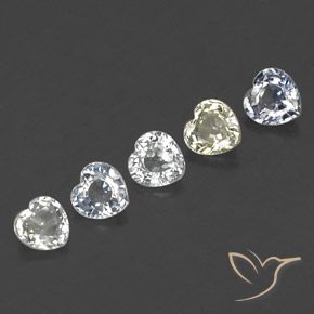 Gemme di Zaffiro Multicolore naturale da 2.13 ct, Cuore, VVS-VS