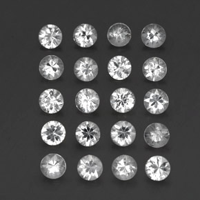 Zaffiro naturale bianco da 3,19 ct, taglio rotondo, VVS-VS