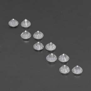 Zaffiro naturale bianco da 1,63 ct, taglio rotondo, VVS-VS