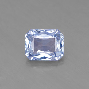 Zaffiro naturale blu da 1,72 ct, taglio smeraldo, VS