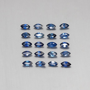Zaffiro naturale blu da 1,96 ct, marchesa, VS