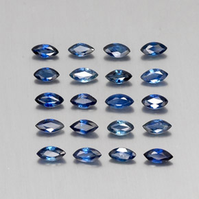 Zaffiro naturale blu da 1,96 ct, marchesa, VS