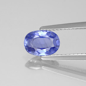 Zaffiro naturale blu da 1,17 ct, taglio ovale, VS