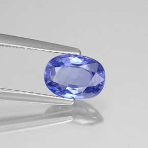 Zaffiro naturale blu da 1,17 ct, taglio ovale, VS