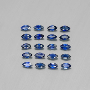 Zaffiro naturale blu da 1,76 ct, marchesa, VS