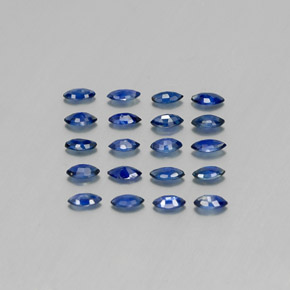 Zaffiro naturale blu da 1,76 ct, marchesa, VS