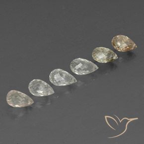 Gemme di Zaffiro Multicolore naturale da 5.50 ct, Taglio briolette, VVS-VS