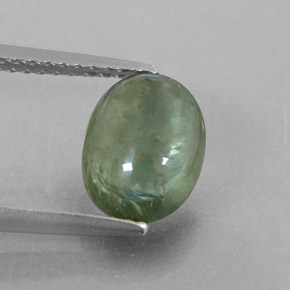 Zaffiro naturale verde da 2,43 ct, trasparente, trasparente/traslucido