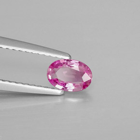 Zaffiro naturale rosa da 0,46 ct, taglio ovale, VS