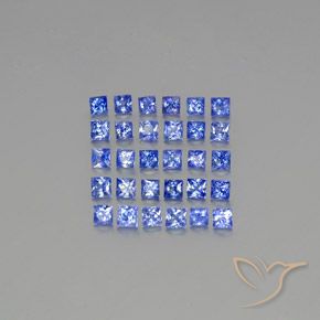 Zaffiro naturale blu da 2,74 ct, quadrato, VVS-VS