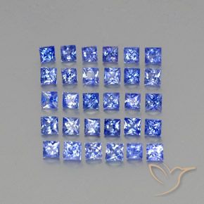 Zaffiro naturale blu da 2,74 ct, quadrato, VVS-VS