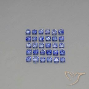 Zaffiro naturale blu da 2,74 ct, quadrato, VVS-VS