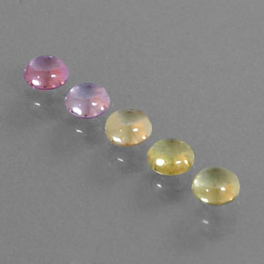 Zaffiro naturale multicolore da 1,71 ct, taglio rotondo, trasparente