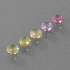 Zaffiro naturale multicolore da 1,71 ct, taglio rotondo, trasparente