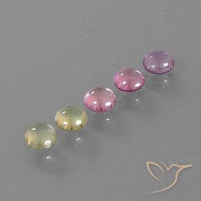 Zaffiro naturale multicolore da 1,84 ct, taglio rotondo, trasparente