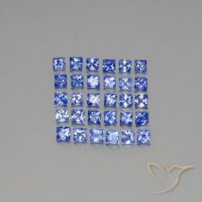 Zaffiro naturale blu da 4,09 ct, quadrato, VVS-VS