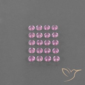 Zaffiro naturale rosa da 3,26 ct, taglio rotondo, trasparente