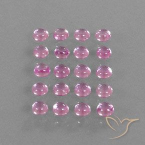 Gemme di Zaffiro Rosa Molto Chiaro naturale da 3.87 ct, Rotondo, Trasparente