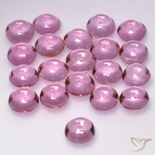 Gemme di Zaffiro Rosa viola reale molto chiaro naturale da 3.36 ct, Rotondo, Trasparente