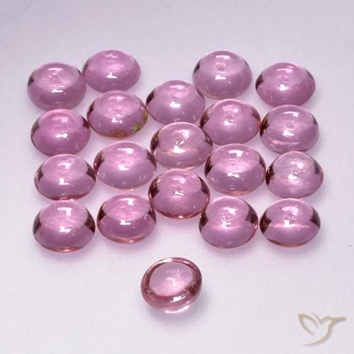 Gemme di Zaffiro Rosa viola reale molto chiaro naturale da 3.36 ct, Rotondo, Trasparente