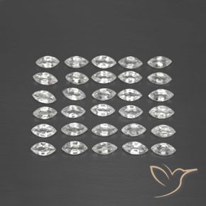 Gemme di Zaffiro Bianco trasparente naturale da 5.08 ct, Taglio marquise, VVS-VS