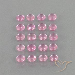 Gemme di Zaffiro Rosa Molto Chiaro naturale da 3.17 ct, Rotondo, Trasparente