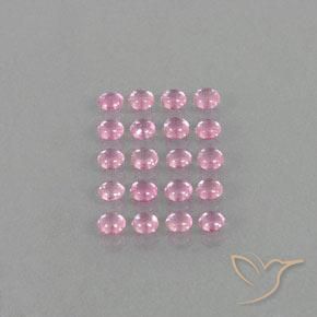 Gemme di Zaffiro Rosa Molto Chiaro naturale da 3.17 ct, Rotondo, Trasparente