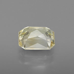 Zaffiro naturale giallo da 1,57 ct, taglio smeraldo, VVS
