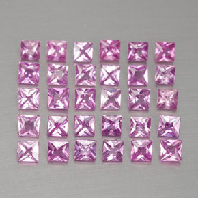 Zaffiro naturale rosa da 2,67 ct, quadrato, VVS-VS