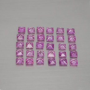 Zaffiro naturale rosa da 2,67 ct, quadrato, VVS-VS