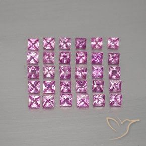 Zaffiro naturale rosa da 2,69 ct, quadrato, VVS-VS