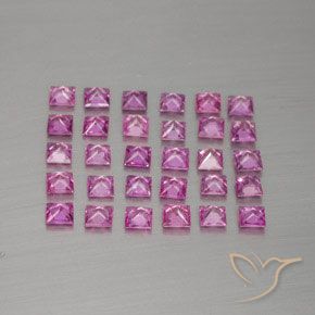 Zaffiro naturale rosa da 2,69 ct, quadrato, VVS-VS