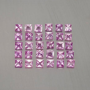 Zaffiro naturale rosa da  ct, quadrato, VVS-VS