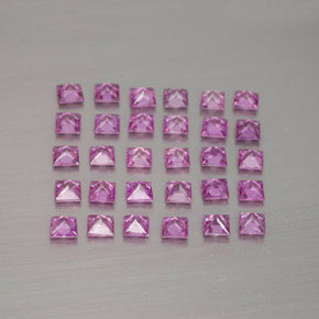 Zaffiro naturale rosa da  ct, quadrato, VVS-VS