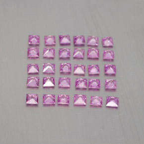 Zaffiro naturale rosa da 2,34 ct, quadrato, VVS-VS