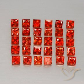 Zaffiro naturale arancione da 2,51 ct, quadrato, VVS-VS