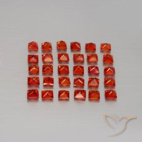 Zaffiro naturale arancione da 2,51 ct, quadrato, VVS-VS