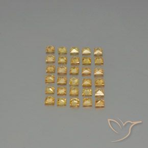 Gemme di Zaffiro Dorato naturale da 3.23 ct, Quadrato, VVS-VS