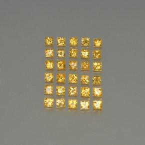 Zaffiro naturale giallo da 3,56 ct, quadrato, VVS-VS