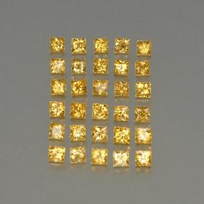 Zaffiro naturale giallo da 3,56 ct, quadrato, VVS-VS
