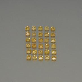 Zaffiro naturale giallo da 3,56 ct, quadrato, VVS-VS