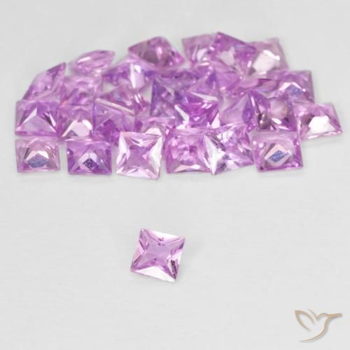 2.56ctw Naturale Rosa chiaro Zaffiro, Quadrato, VVS-VS