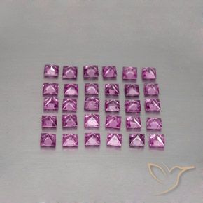 Zaffiro naturale rosa da 3,47 ct, quadrato, VVS-VS