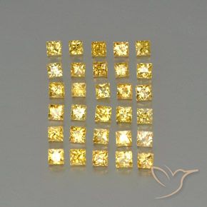 Zaffiro naturale giallo da 3,51 ct, quadrato, VVS-VS